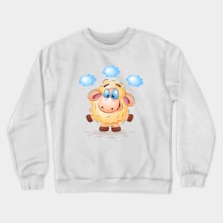 Cute Cartoon Sheep. Crewneck Sweatshirt